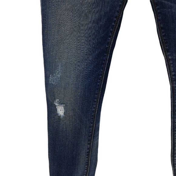 Hudson Krista Super Skinny Ankle Jeans Size 27 Distressed Destroyed New Stretch - Picture 4 of 12